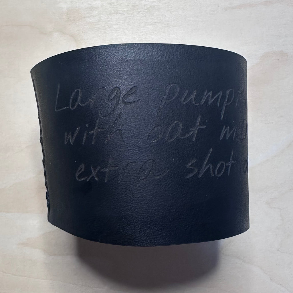 Little Takeover Leather Coffee Cup Sleeve